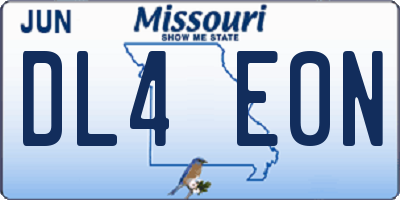 MO license plate DL4E0N