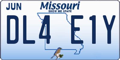MO license plate DL4E1Y