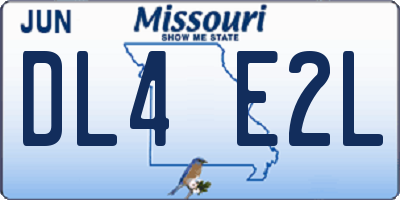 MO license plate DL4E2L