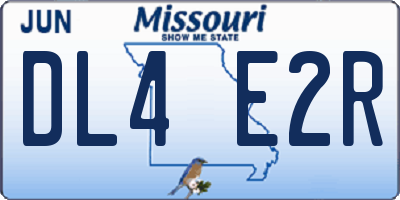 MO license plate DL4E2R