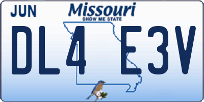 MO license plate DL4E3V