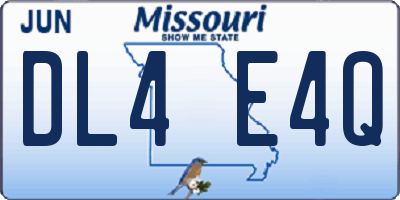 MO license plate DL4E4Q