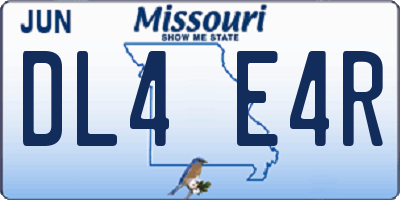 MO license plate DL4E4R