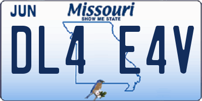 MO license plate DL4E4V