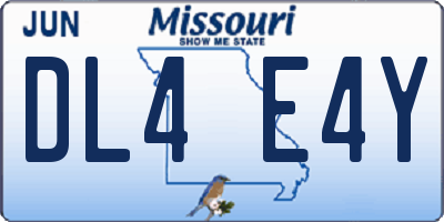 MO license plate DL4E4Y