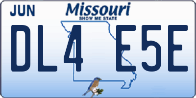 MO license plate DL4E5E