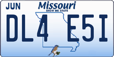 MO license plate DL4E5I