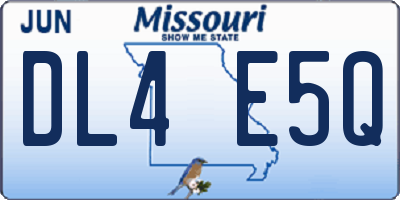 MO license plate DL4E5Q