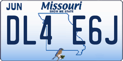 MO license plate DL4E6J