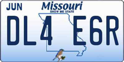 MO license plate DL4E6R