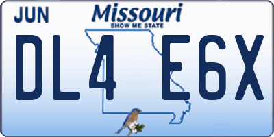 MO license plate DL4E6X