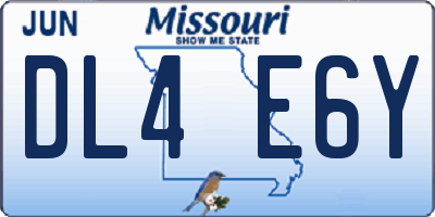 MO license plate DL4E6Y