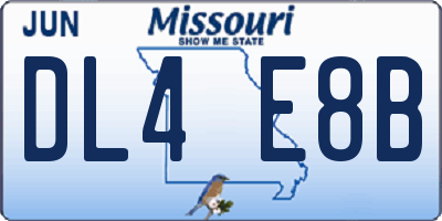 MO license plate DL4E8B