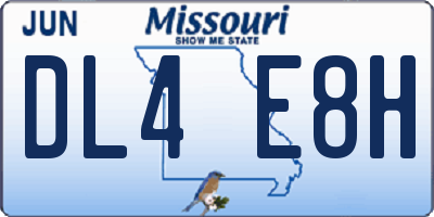 MO license plate DL4E8H