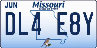 MO license plate DL4E8Y