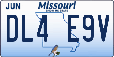 MO license plate DL4E9V