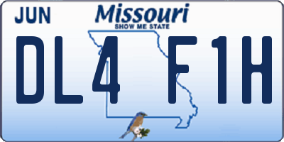 MO license plate DL4F1H