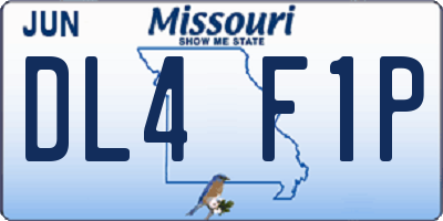 MO license plate DL4F1P