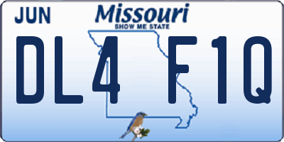 MO license plate DL4F1Q