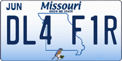 MO license plate DL4F1R