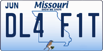 MO license plate DL4F1T