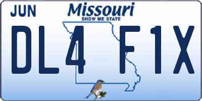 MO license plate DL4F1X