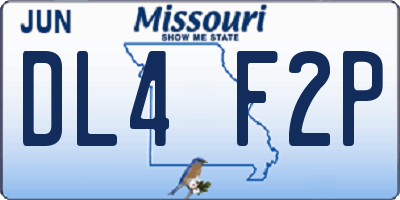 MO license plate DL4F2P