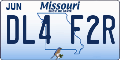 MO license plate DL4F2R