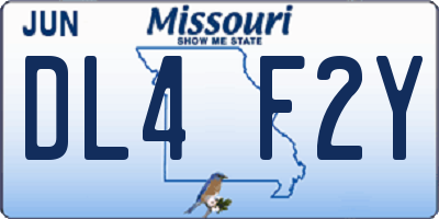 MO license plate DL4F2Y