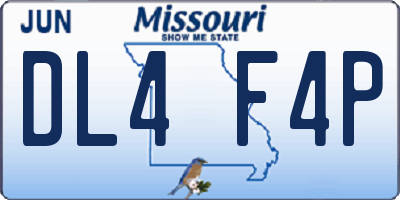 MO license plate DL4F4P