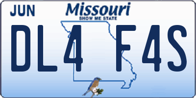 MO license plate DL4F4S