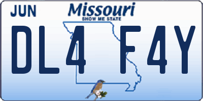 MO license plate DL4F4Y