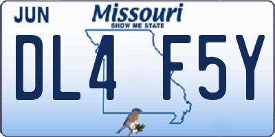 MO license plate DL4F5Y
