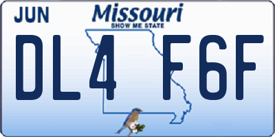 MO license plate DL4F6F