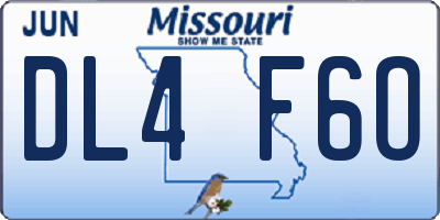 MO license plate DL4F6O
