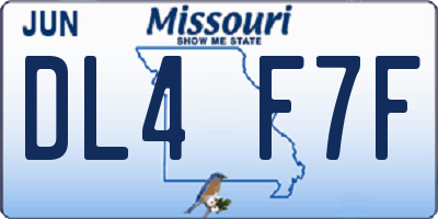 MO license plate DL4F7F