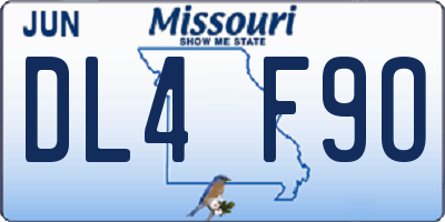 MO license plate DL4F9O