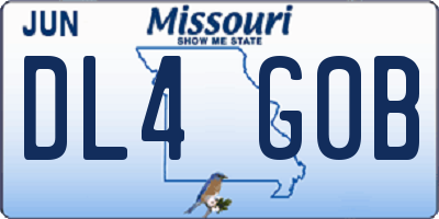 MO license plate DL4G0B