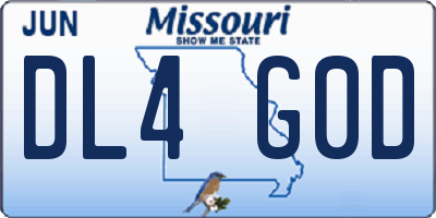MO license plate DL4G0D