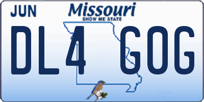 MO license plate DL4G0G