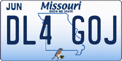 MO license plate DL4G0J