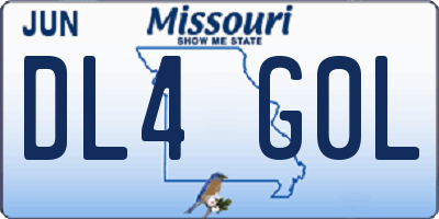 MO license plate DL4G0L