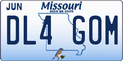 MO license plate DL4G0M