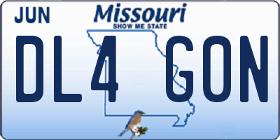 MO license plate DL4G0N
