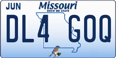 MO license plate DL4G0Q