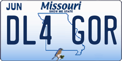 MO license plate DL4G0R