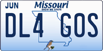 MO license plate DL4G0S