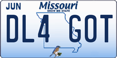 MO license plate DL4G0T