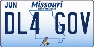 MO license plate DL4G0V