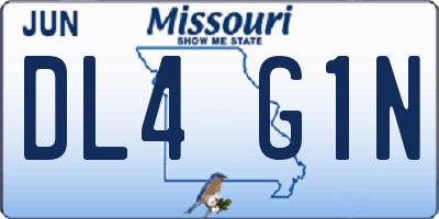MO license plate DL4G1N